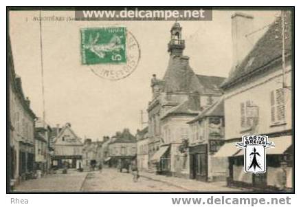 78 Bonnières-sur-Seine - 3  BONNIERES (Seine-et-Oise) - La Grande-Rue et la Mairie - cpa