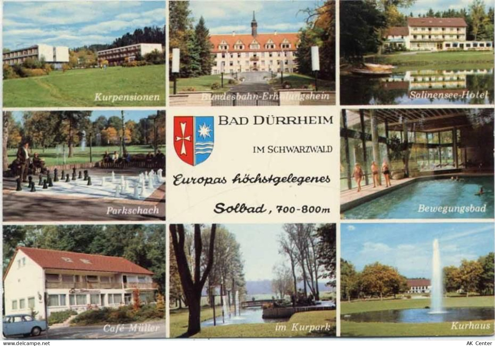 78073 W7737 Bad Dürrheim 1975 - Bad Dürrheim, 8 Ansichten, Schachspiel,H... - 20038047