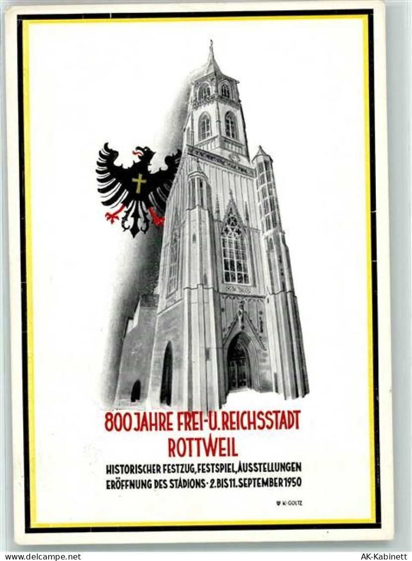 78628 W7210 Rottweil 1950 - 800 Jahre Rottweil 1950 Festkarte - 39356585