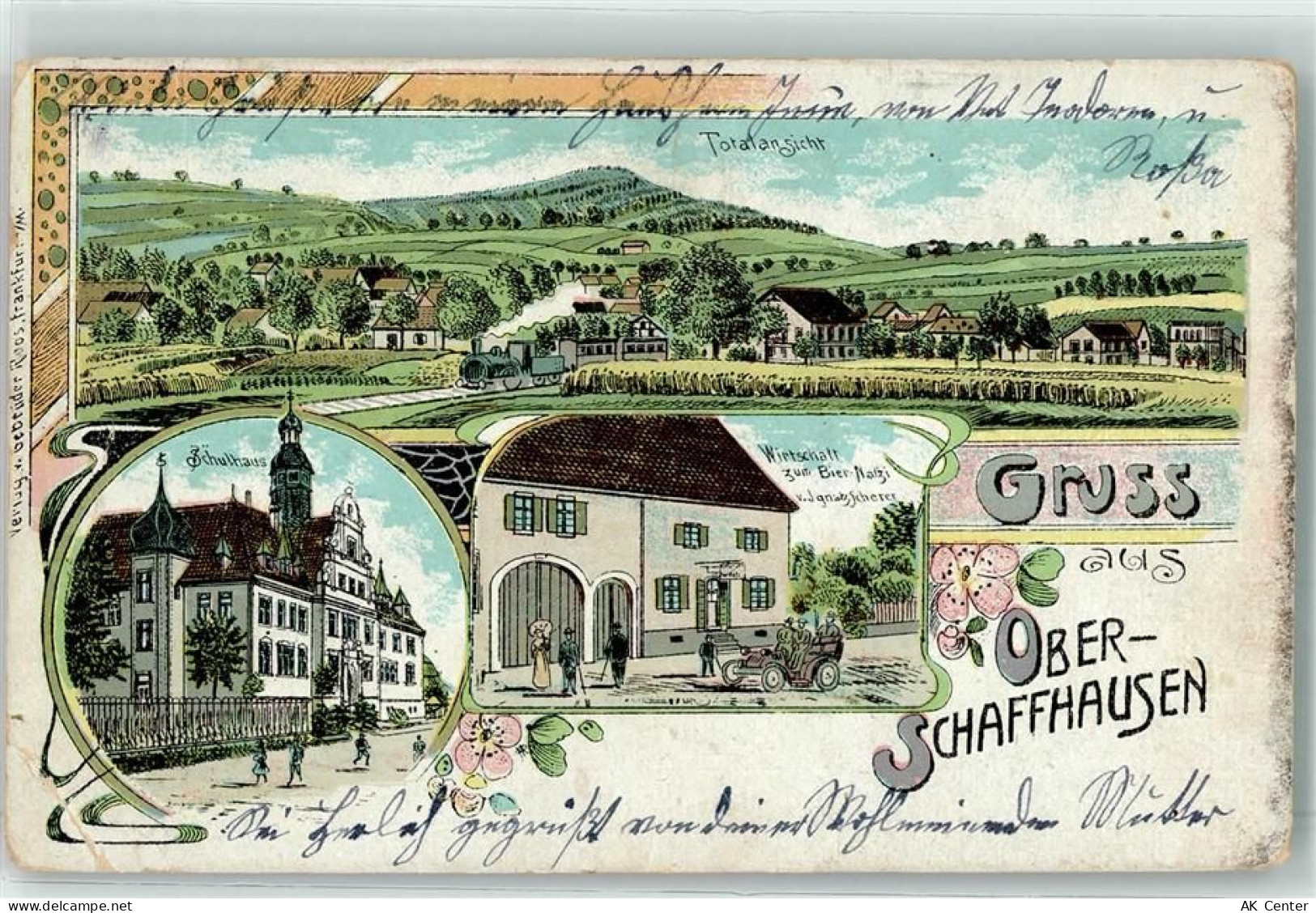 79268 W7805 Bötzingen Gebrauchsspuren Ober-Schaffhausen Schulhaus Gastha... - 13617478
