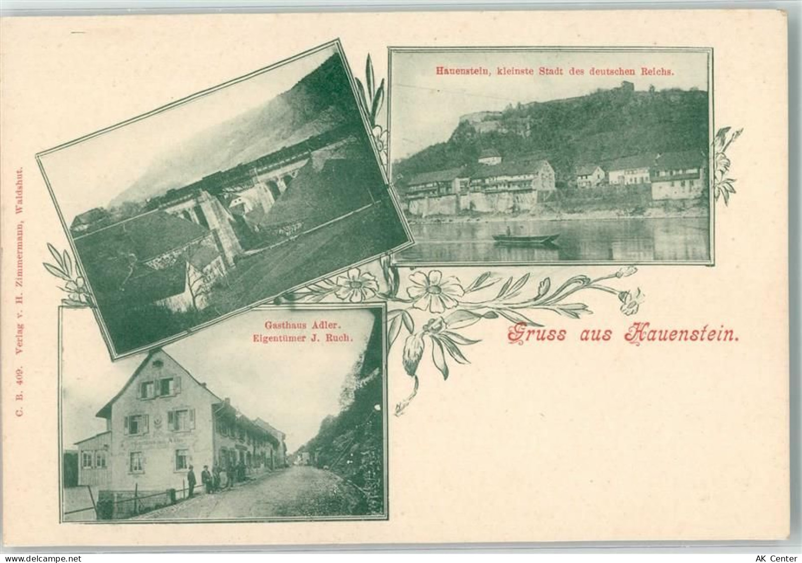 79725 W7887 Hauenstein , Baden - Gasthaus Adler Eisenbahnviadukt - 13627595