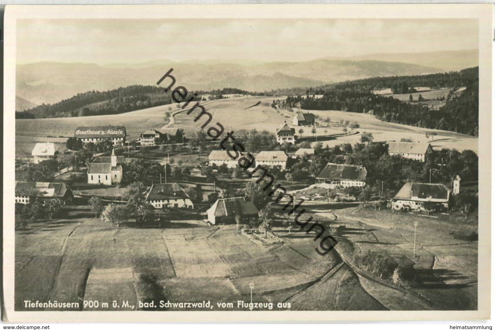 79862 Höchenschwand - Tiefenhäusern - Fliegeraufnahme - Foto-Ansichtskarte - Verlag A. Weber & Co Stuttgart