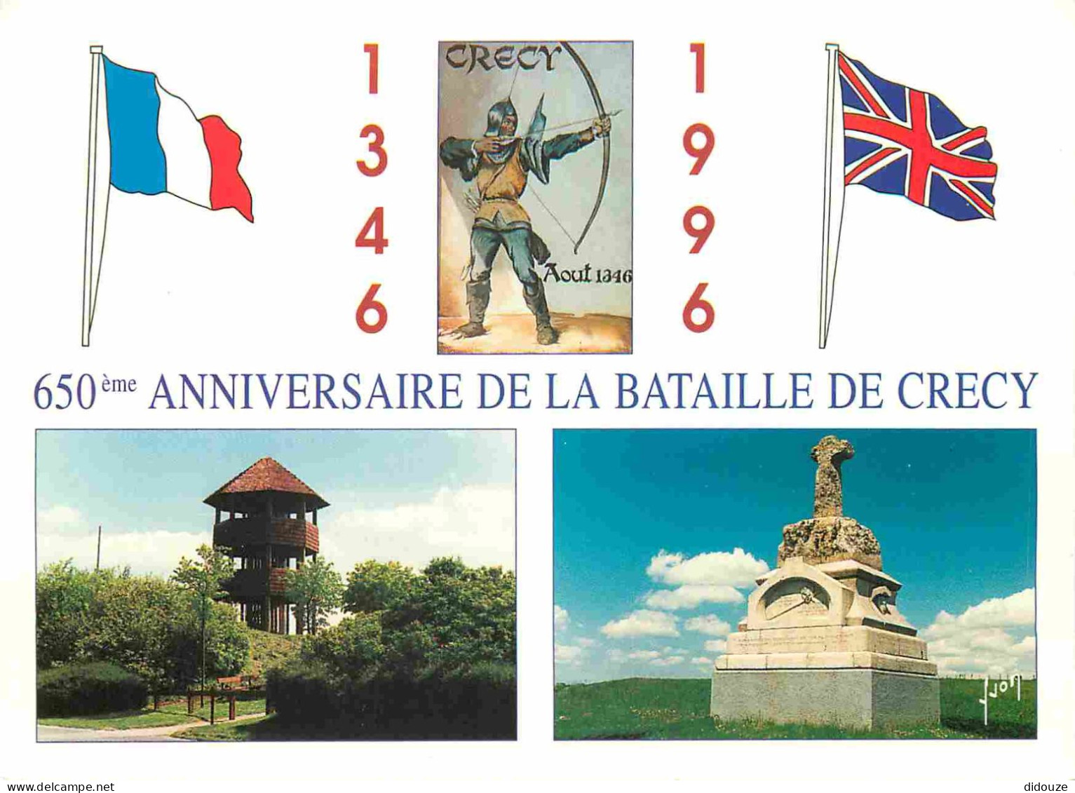 80 - Crecy en Ponthieu - 650e anniversaire de la bataille de Crécy 1346 1996 - Multivues - Histoire - CPM - Voir Scans R