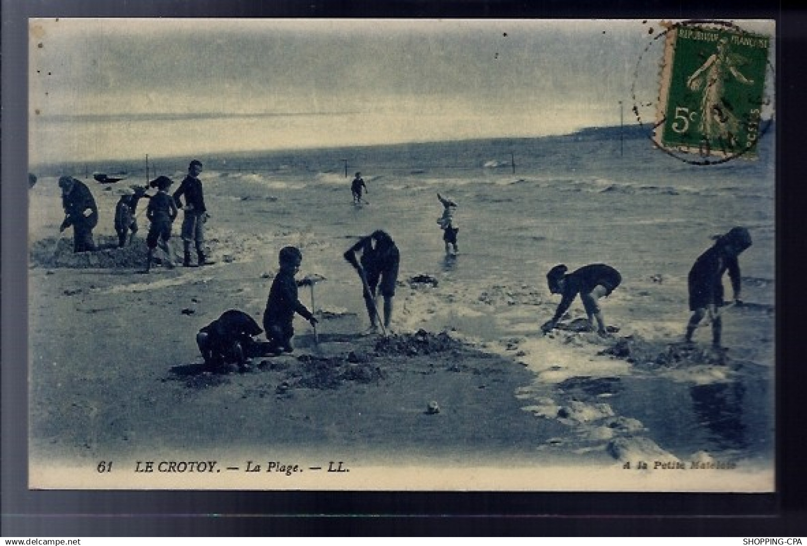 80 - Le Crotoy - La plage - Voyagé - Dos divisé