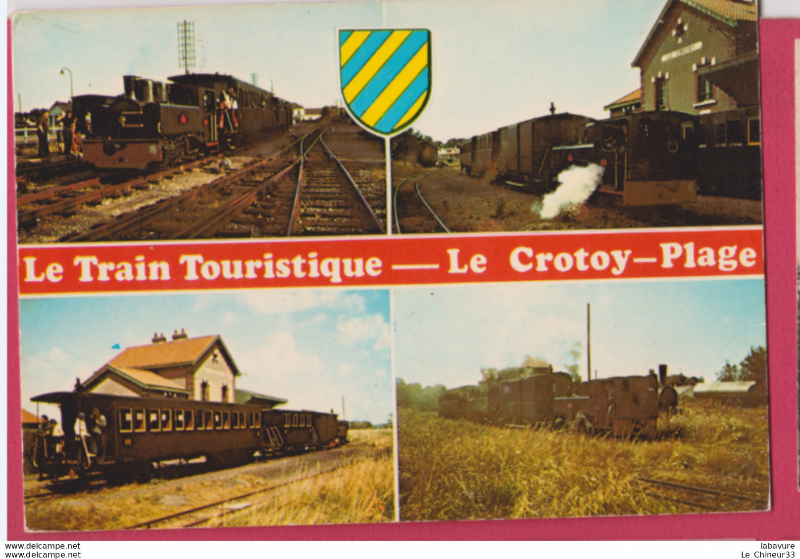 80 - LE CROTOY Plage-----Le Train Touristique--ligne touristique Noyelles le Crotoy----CPM GF