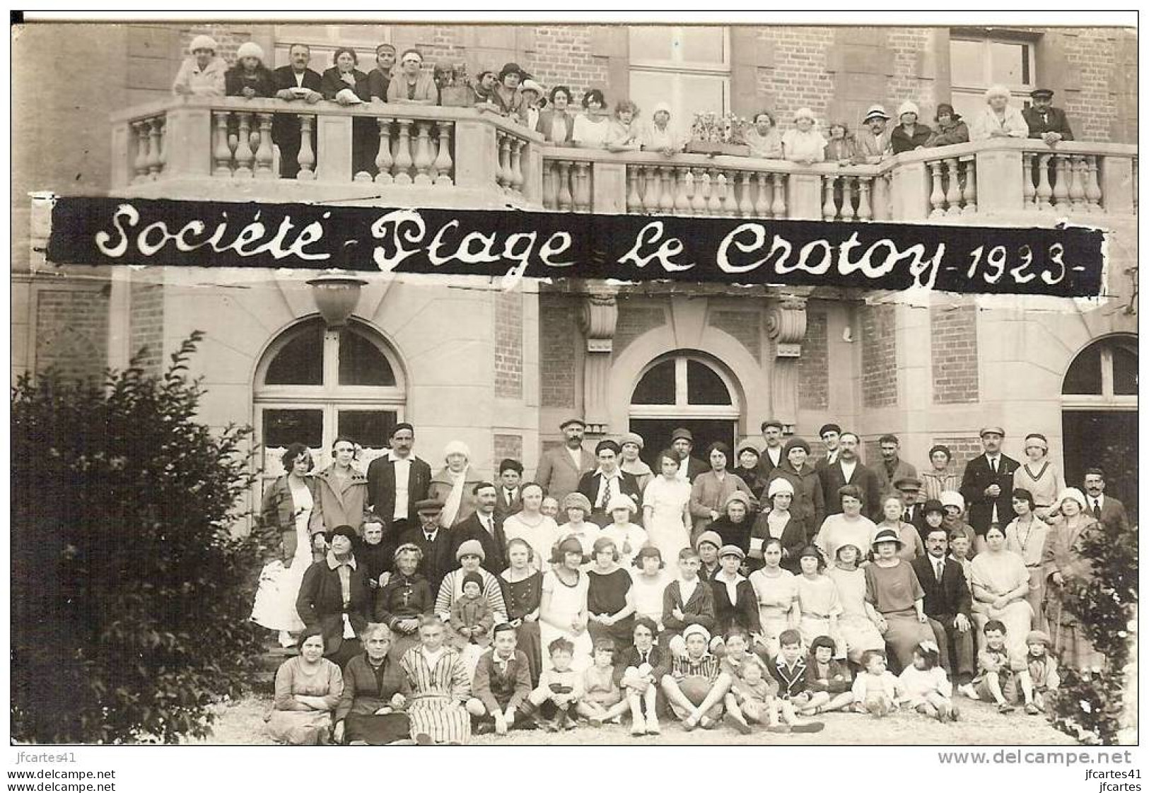 80 - LE CROTOY - Société Plage 1923 - Carte Photo