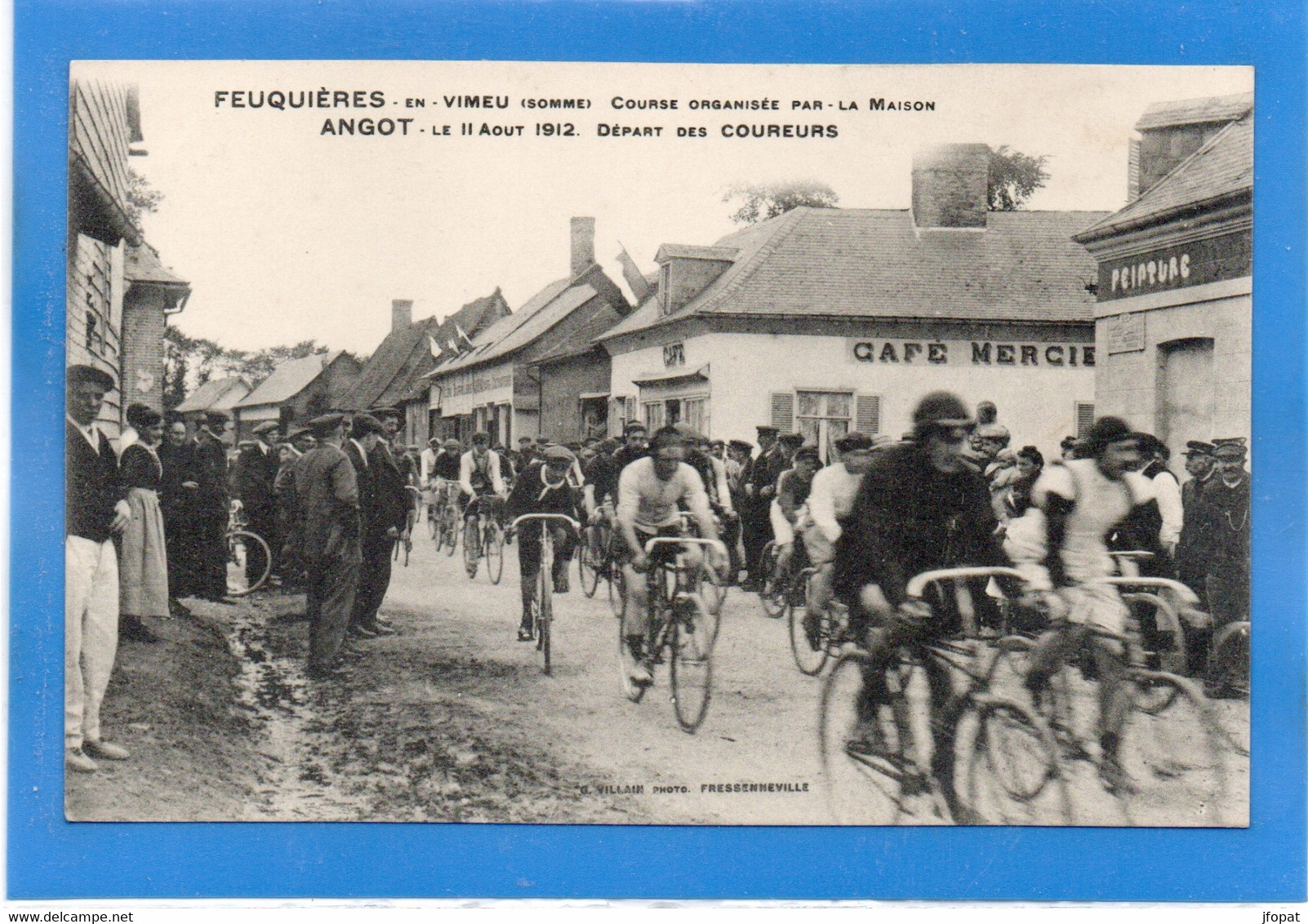 80 SOMME - FEUQUIERES EN VIMEU Course cycliste organisée par la Maison Angot (voir description)
