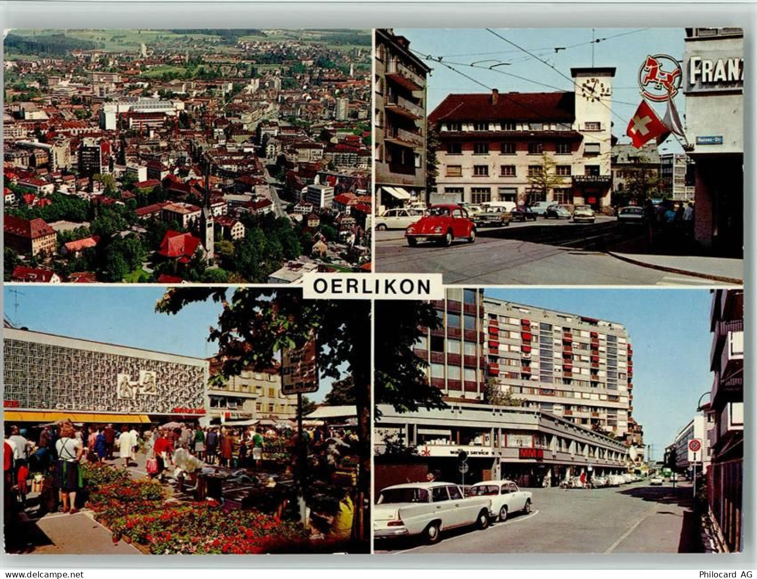 8000 Oerlikon - 4-Bildkarte Oldtimer - 11057889
