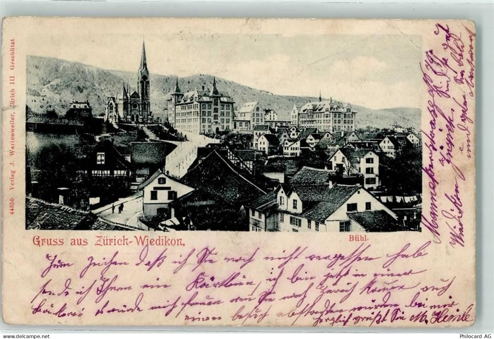 8000 Wiedikon Zürich 1901 Gebrauchsspuren Bühl - 10609005