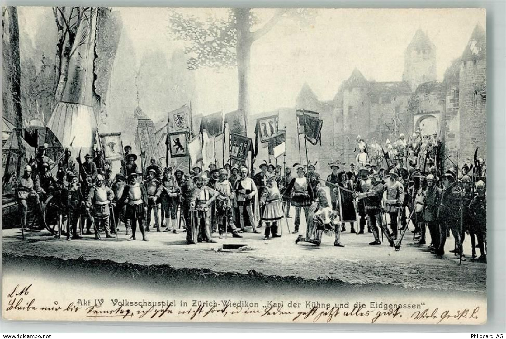 8000 Wiedikon Zürich 1908 Foto AK Theater - 13994015