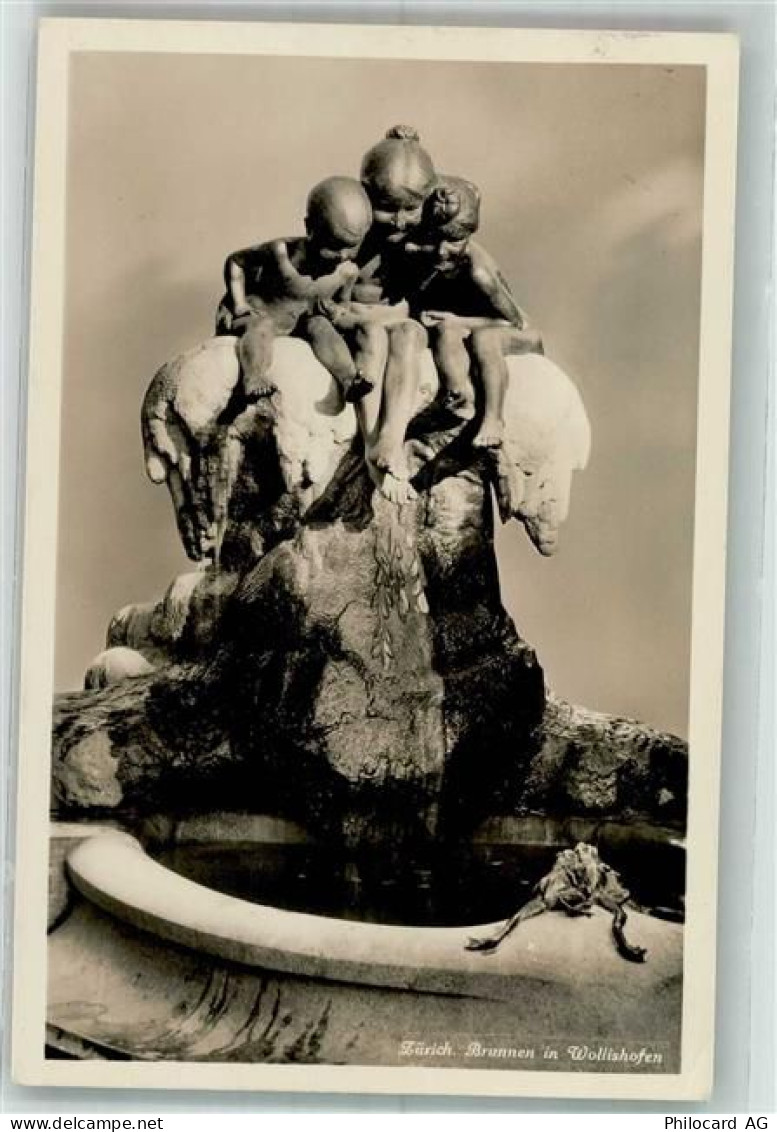 8000 Wollishofen Zürich 1932 Foto AK Denkmal Brunnen - 38193710
