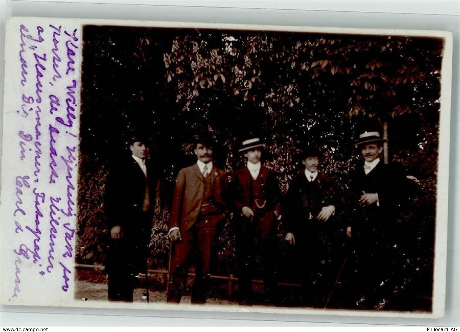 8000 Zürich 1905 Foto AK Gruppenfoto Männer Ort lt. Stempel - 39700050