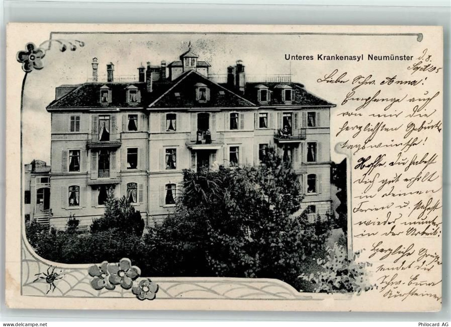 8000 Zürich 1905 - Unteres Krankenasyl Neumünster - 13110211