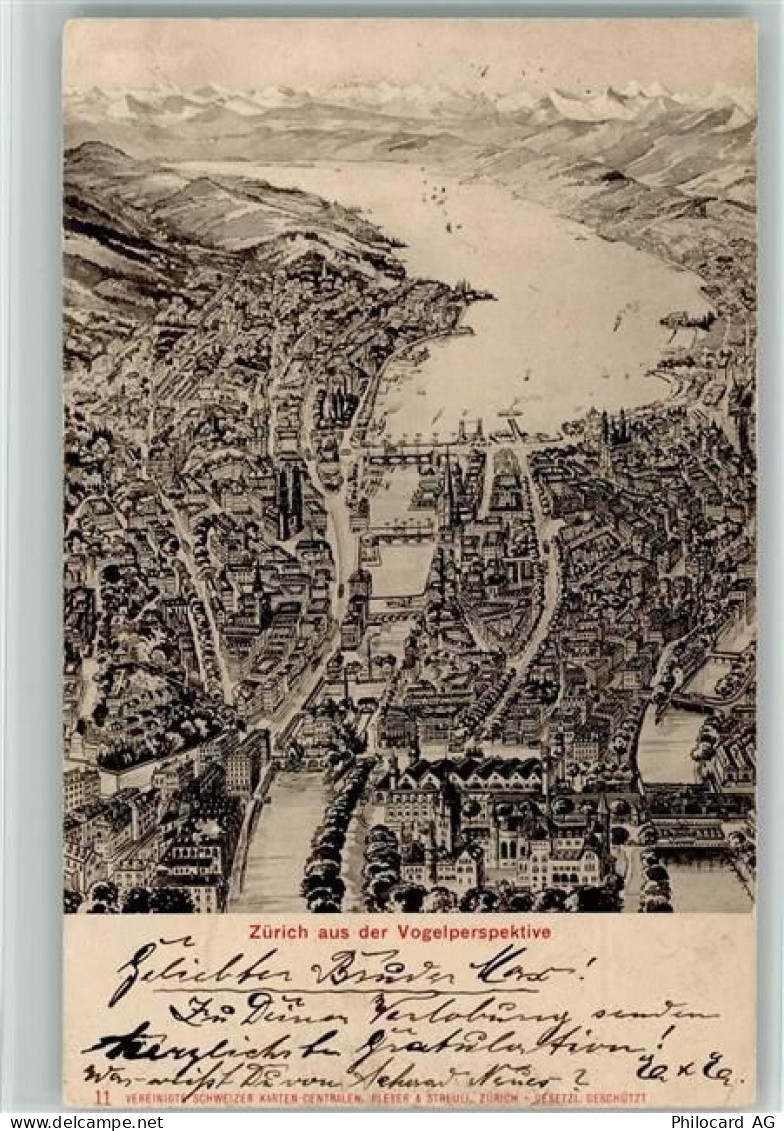 8000 Zürich 1905 - Zürich aus der Vogelperspektive - 10198533