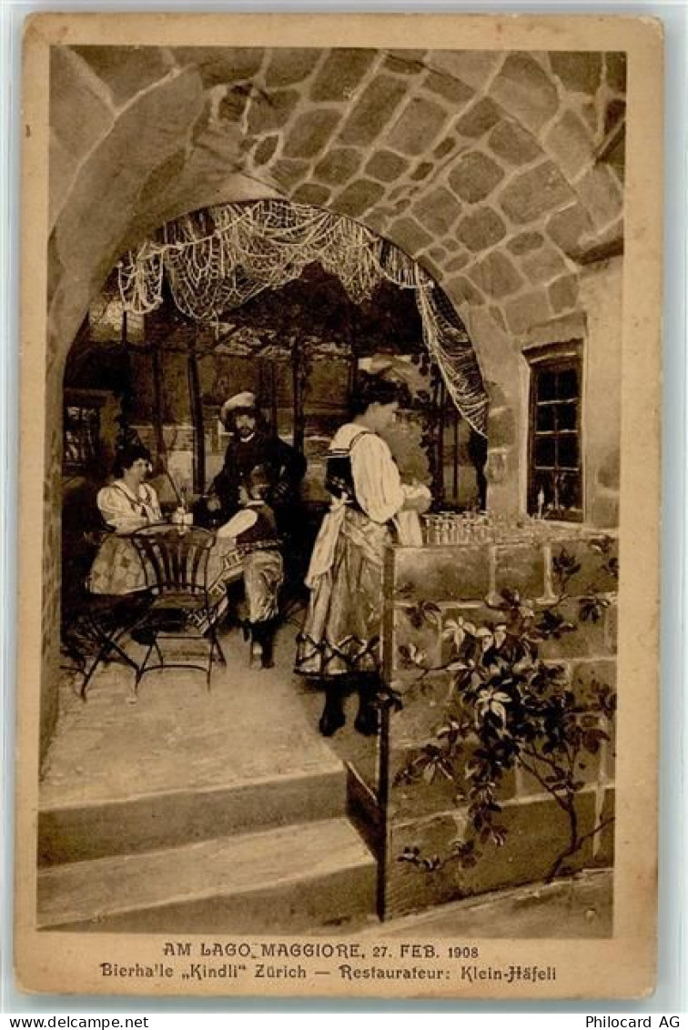 8000 Zürich 1908 - Lago Maggiore Bierhalle Kindli Restaurateur Klein Häf... - 10605261