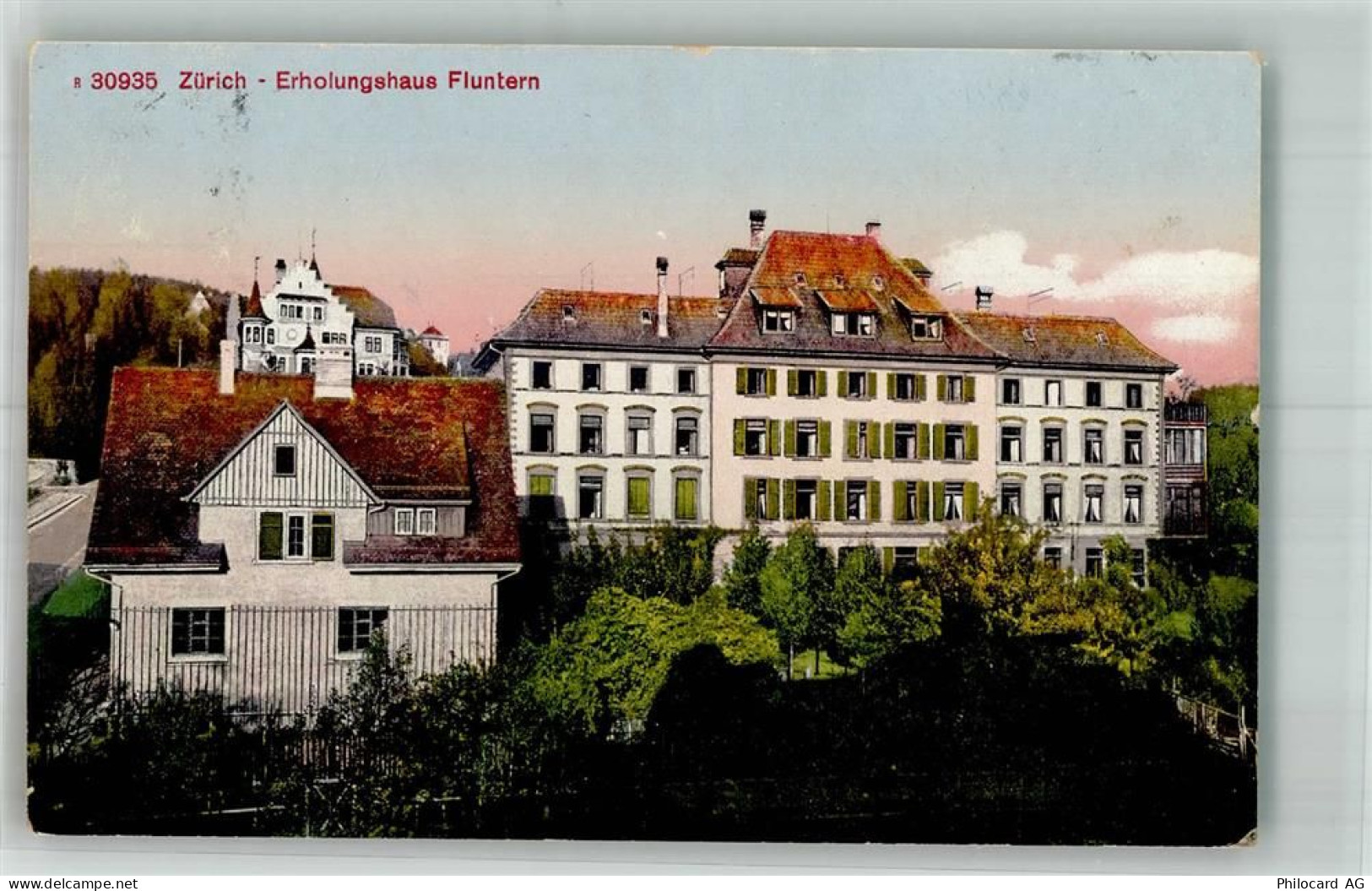 8000 Zürich 1919 Foto AK Hotel Erholungshaus Fluntern - 10749596