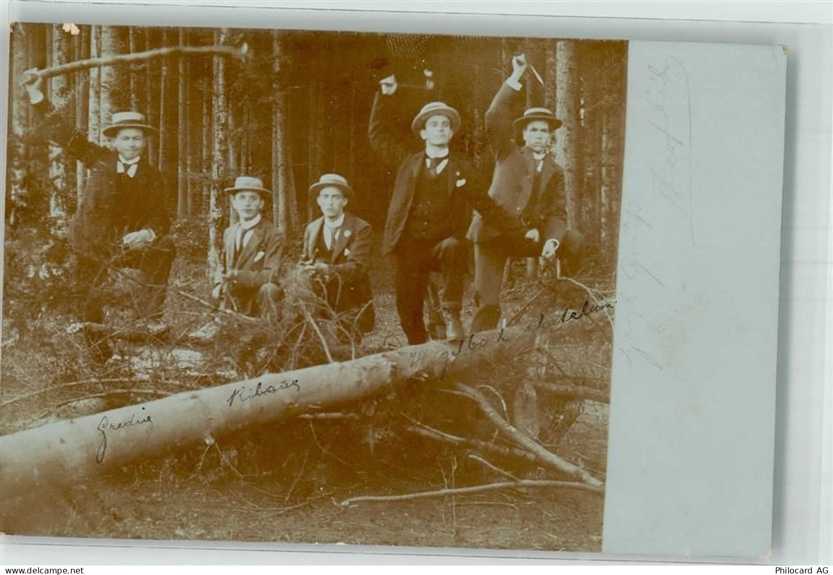 8000 Zürich Foto AK Gruppe Männer Portrait Ort lt. Stempel - 39698450