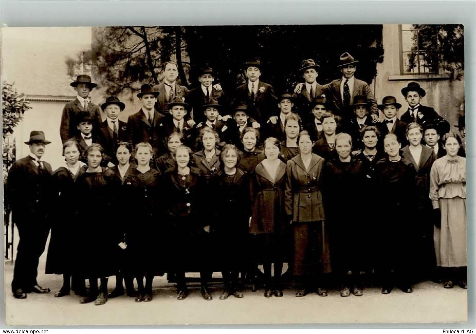 8000 Zürich Foto AK Gruppenfoto Ostermontag 1919 Ort lt. Fotograf Höngg... - 14005392