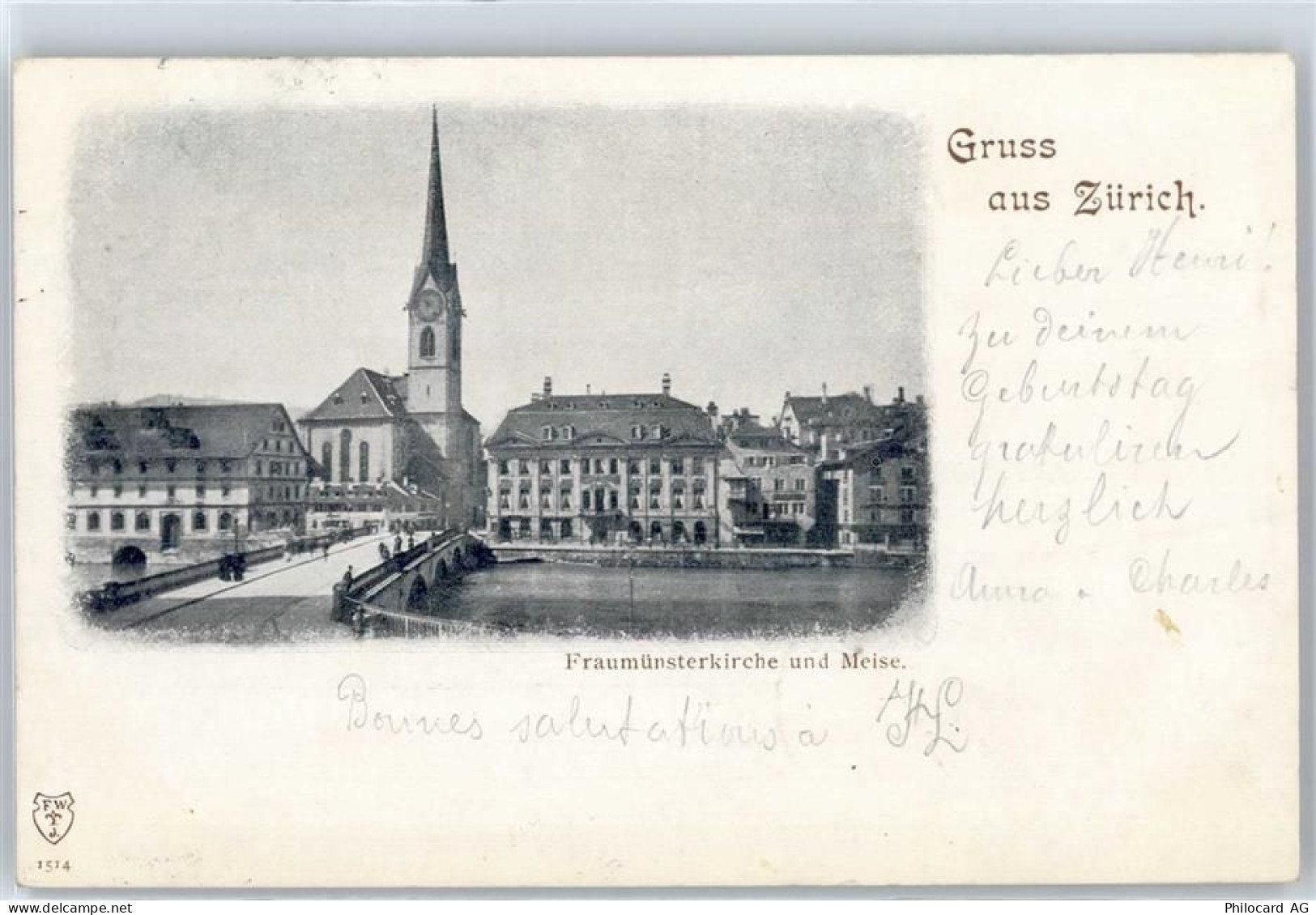 8000 Zürich - Fraumünsterkirche und Meise, altes Kaufhaus - 50943071