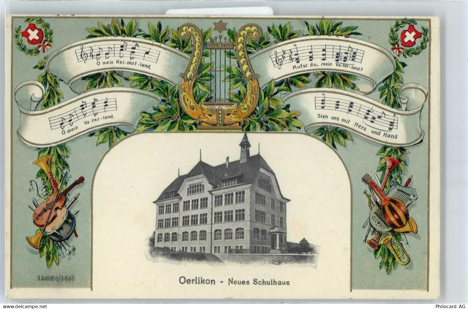 8000 Zürich - Oerlikon, Schule, Liederkarte - 50673265