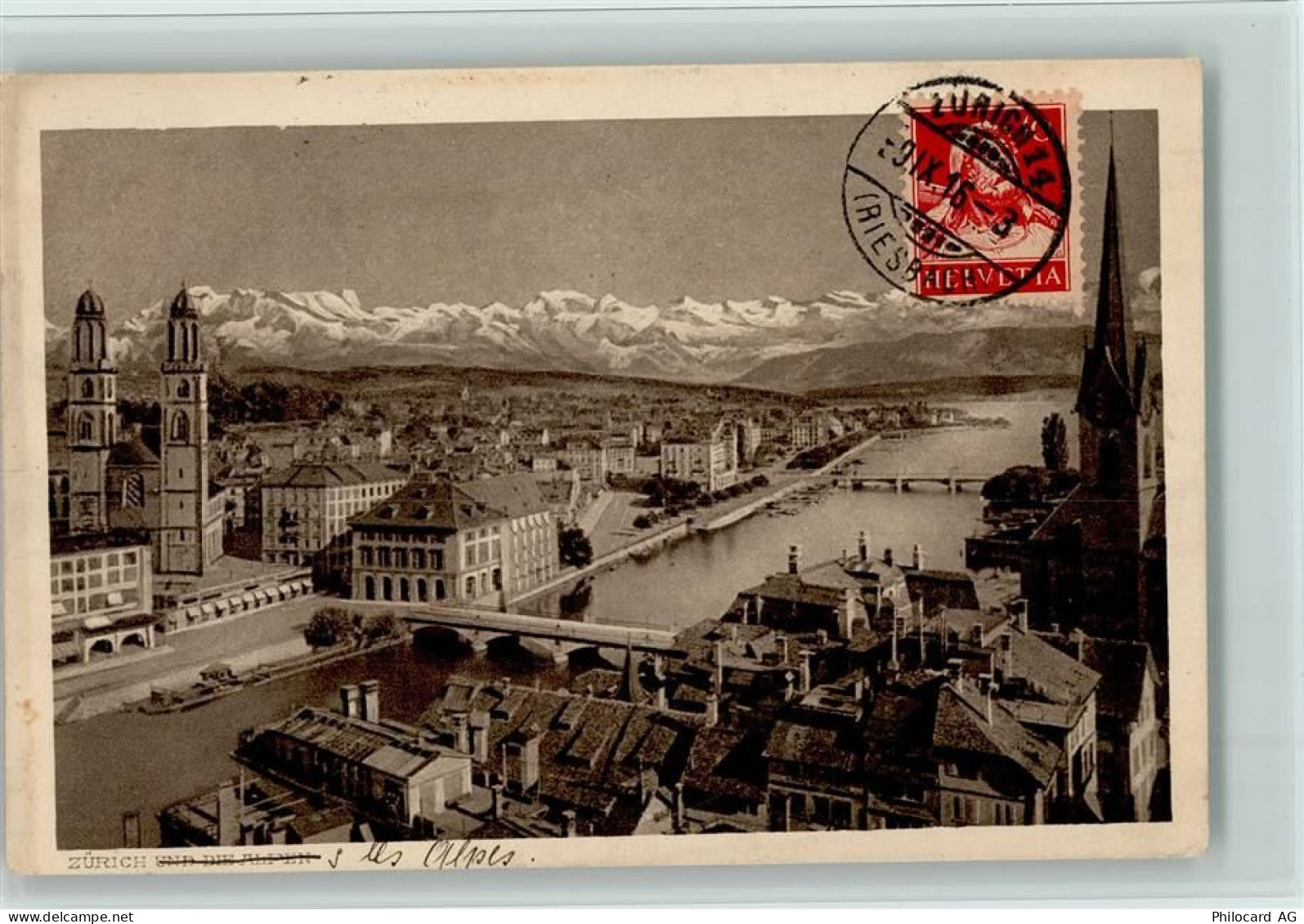 8000 Zürich - Zürich und die Alpen - 12115699