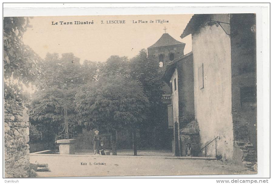 81 // LESCURE   place de l'église  edit L Corbière  N° 7