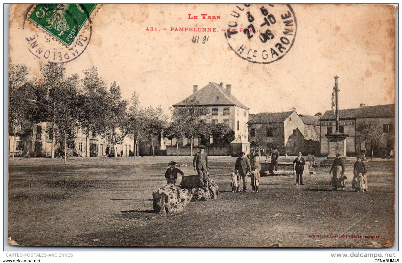 81 PAMPELONNE - vue du foirail
