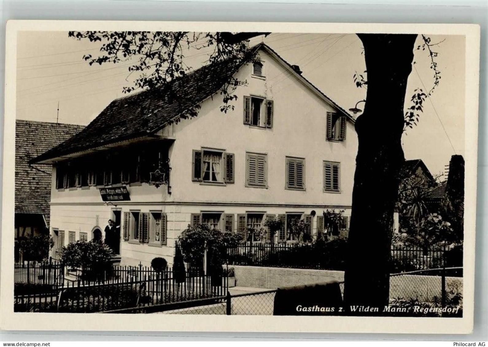 8105 Regensdorf Foto AK Gasthaus zum Wilden Mann - 13585911