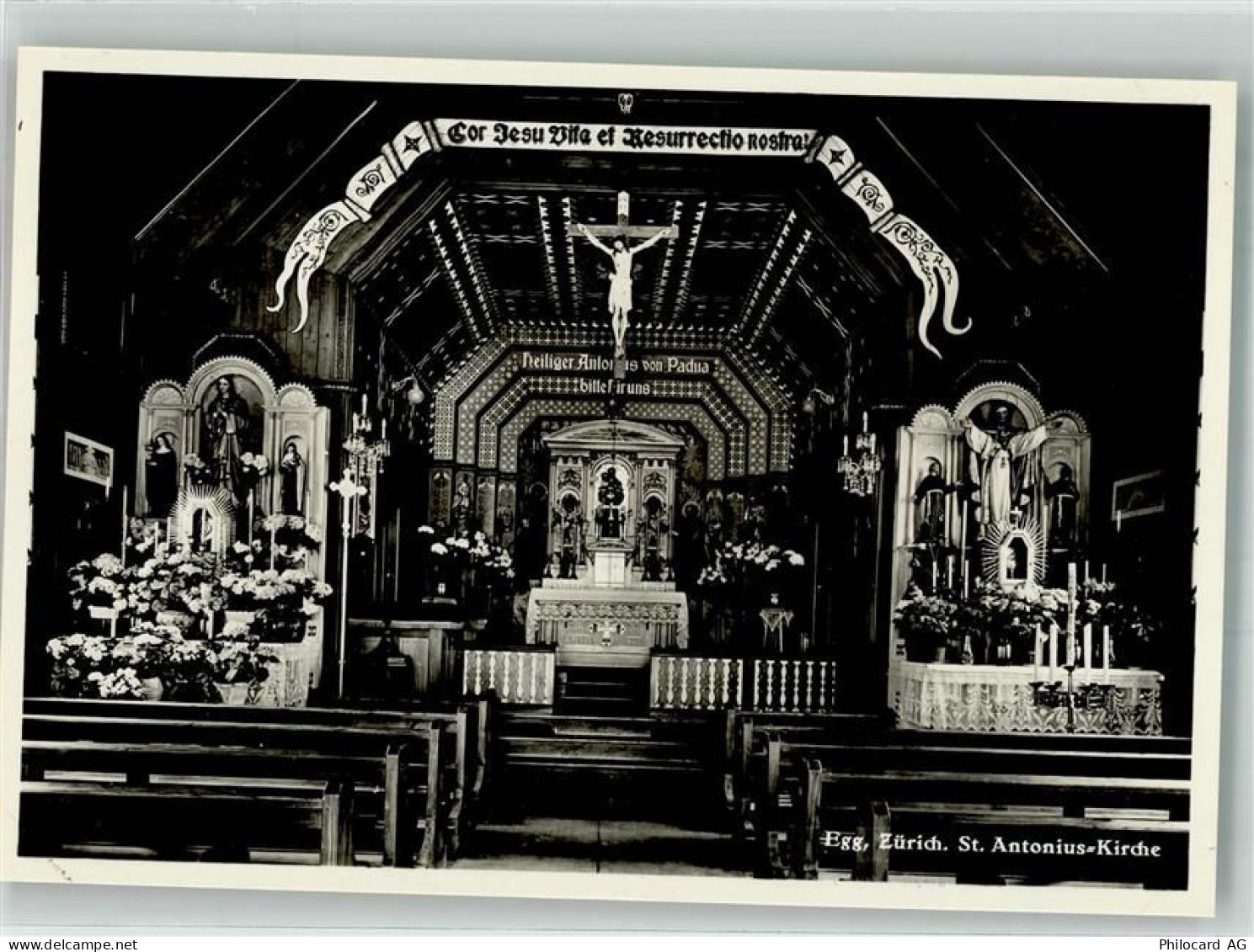 8132 Egg bei Zürich 1933 - Kirche St. Antonius innen - 38071655