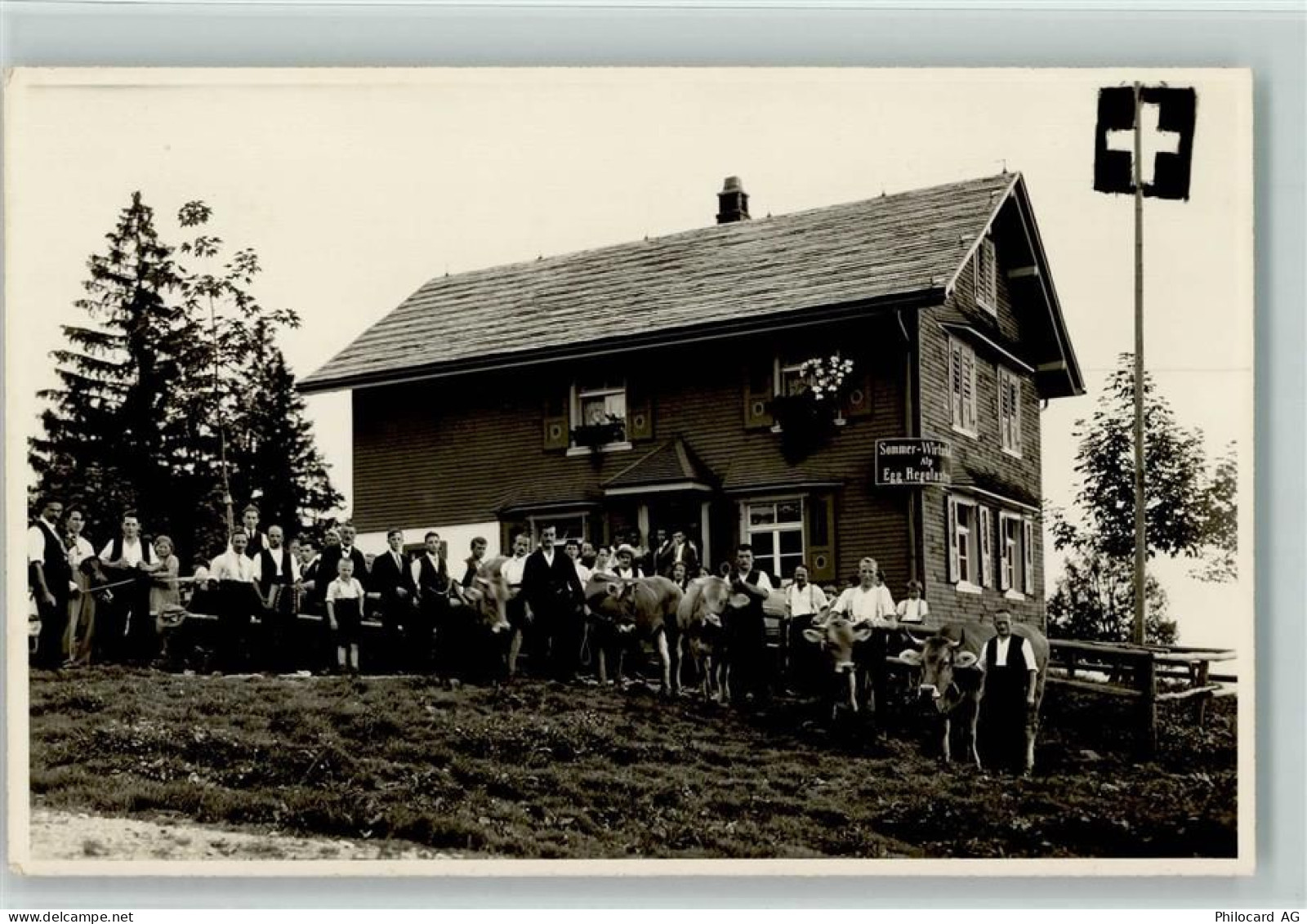 8132 Egg bei Zürich Foto AK Sommerwirtschaft Alp - 13218139