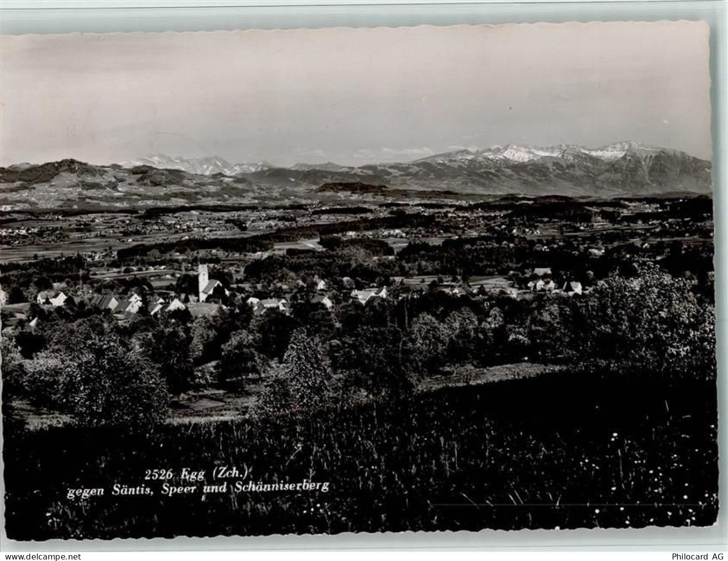 8132 Egg bei Zürich - Panoramaansicht Säntis Speer u. Schänniserberg - 13095528