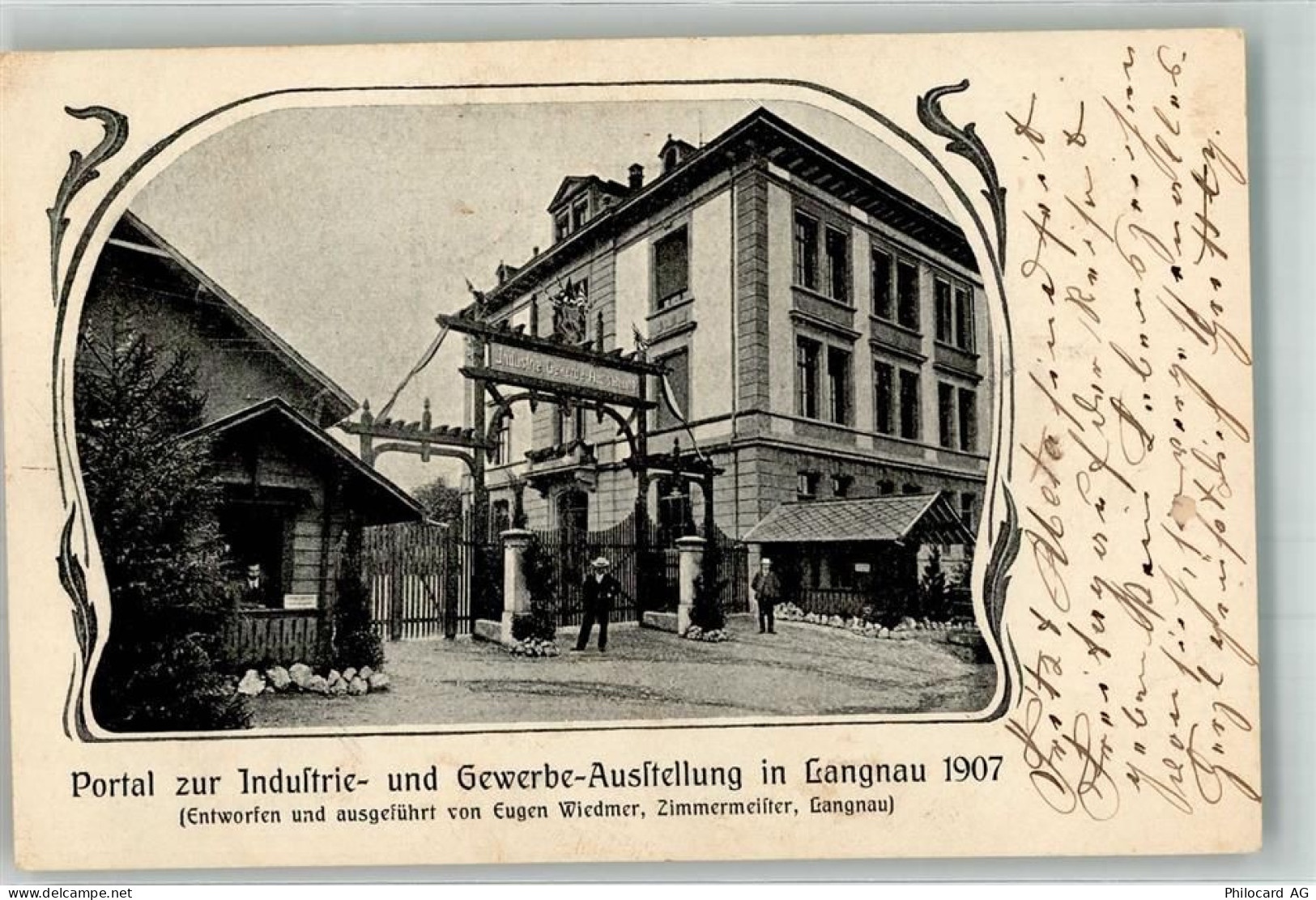 8135 Langnau am Albis 1907 - Portal z. Industrie- u. Gewerbe-Ausstellung... - 13650759