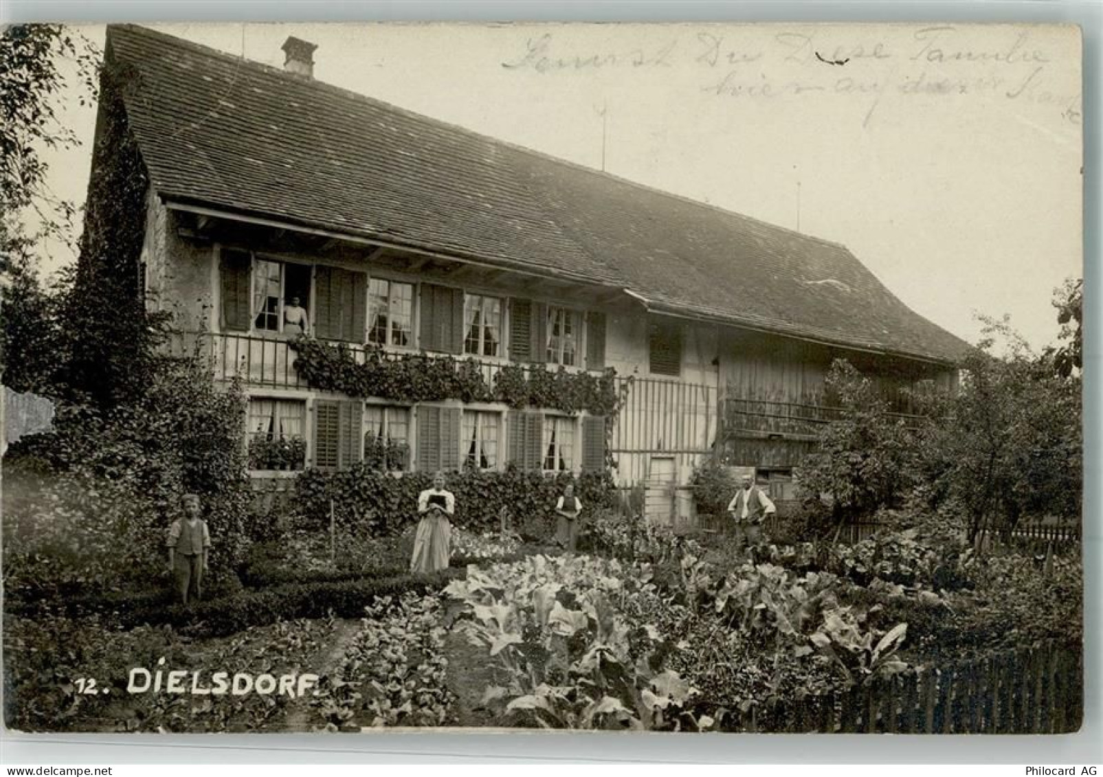 8157 Dielsdorf 1908 Foto AK Bahnpost - 13552084