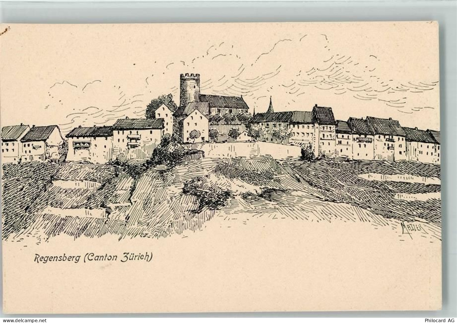 8158 Regensberg Künstlerkarte sign - 13113051