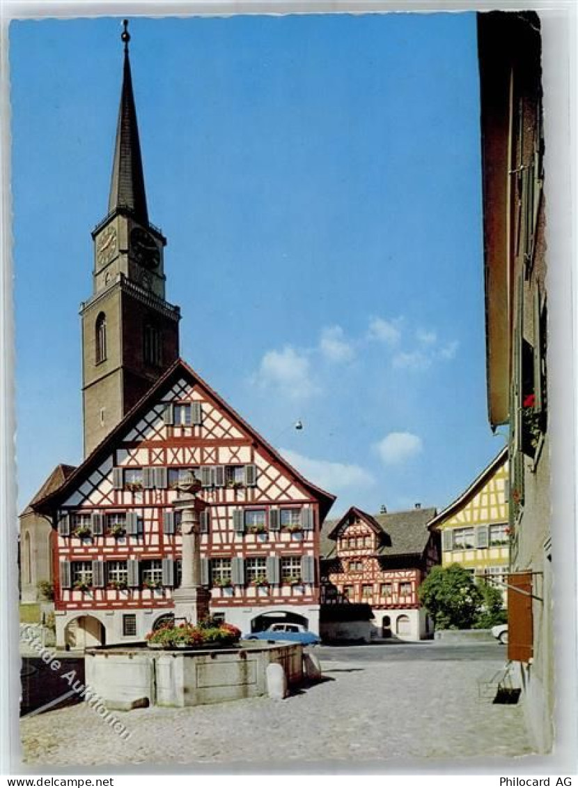 8180 Bülach - Marktplatz Brunnen Kirche - 51796529