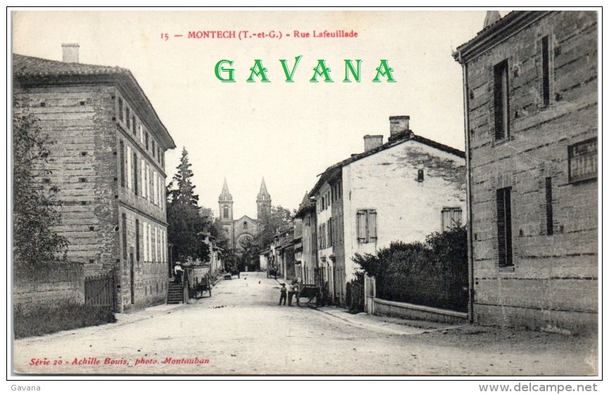 82 MONTECH - Rue Lafeuillade   (Recto/Verso)