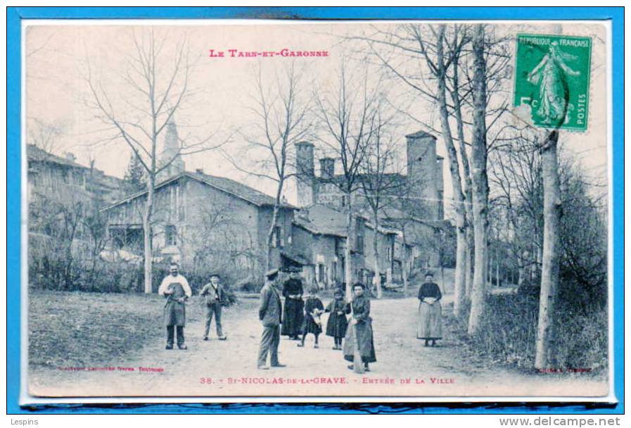 82 - SAINT NICOLAS de la GRAVE --  Entrée de la Ville