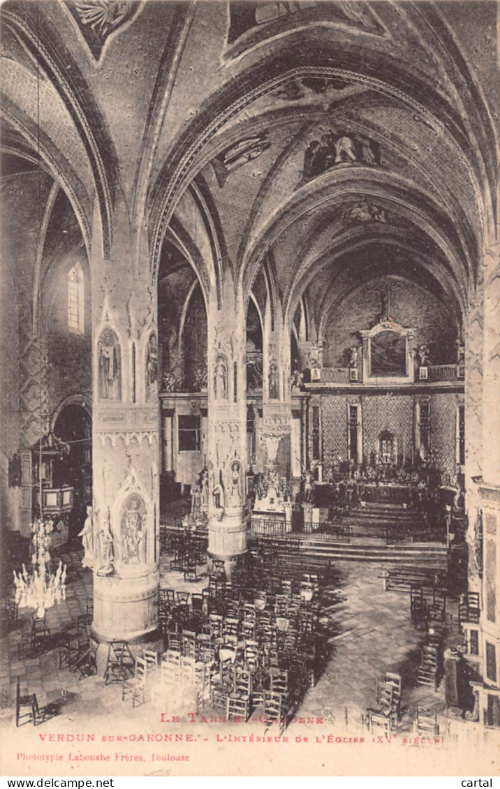 82 - VERDUN-sur-GARONNE - L'Intérieur de l'Eglise