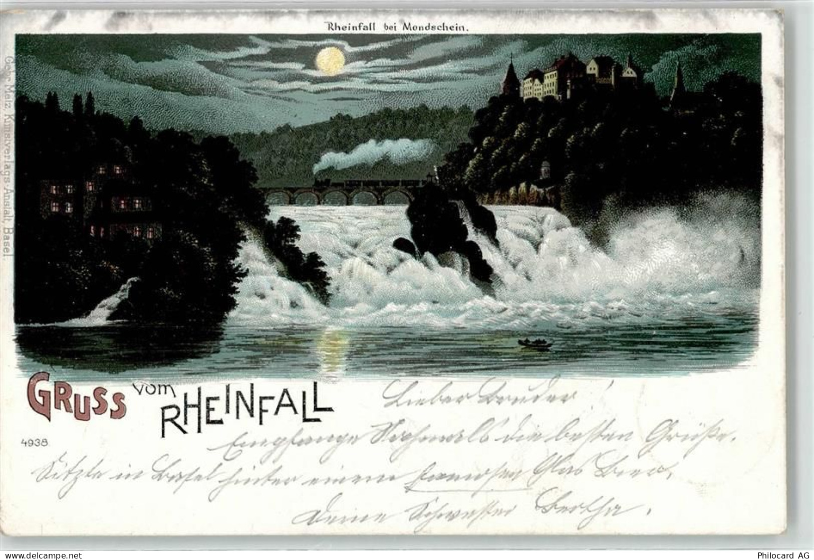 8212 Neuhausen am Rheinfall Lithographie Rheinfall - 52162819