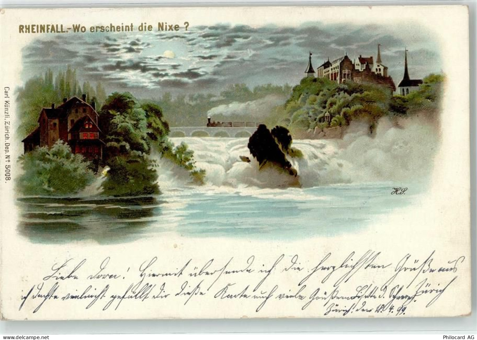 8212 Neuhausen am Rheinfall Lithographie Rheinfall - 52162827