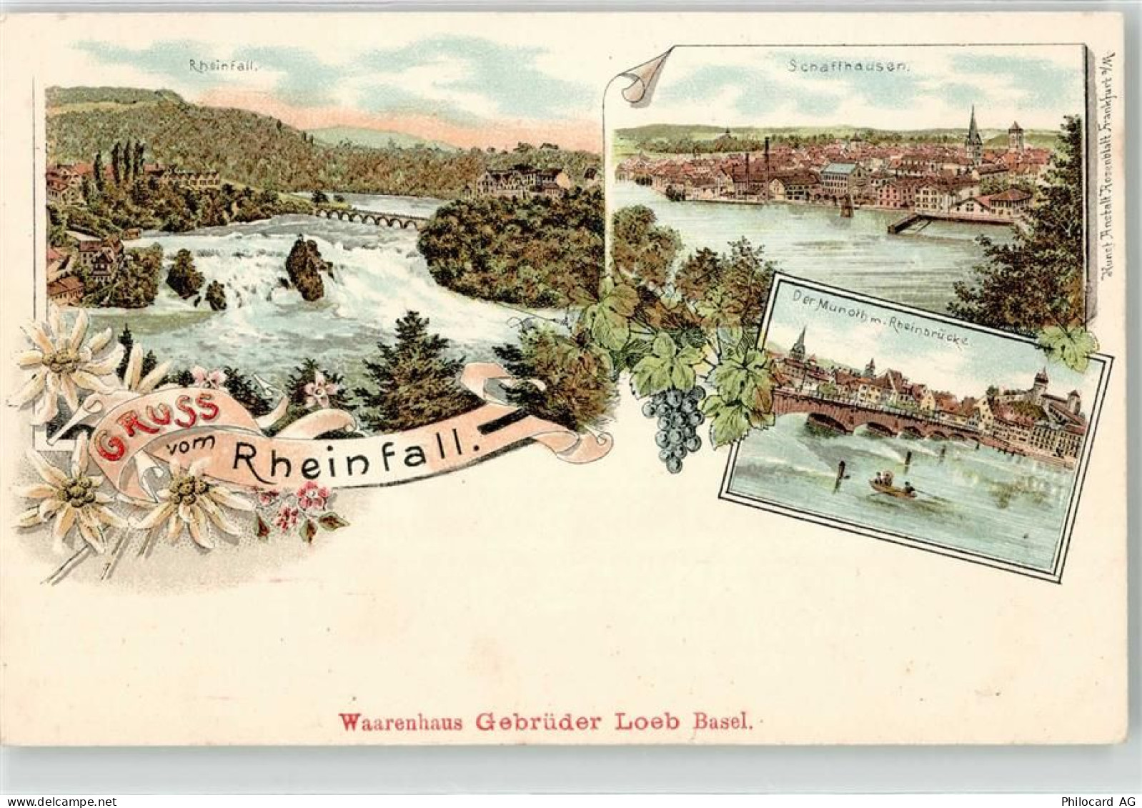 8212 Neuhausen am Rheinfall Lithographie Rheinfall - 52162829