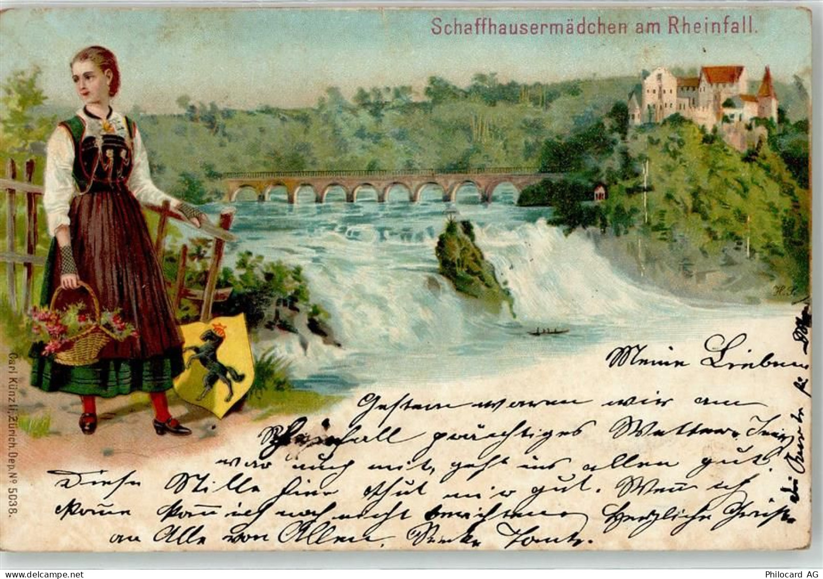 8212 Neuhausen am Rheinfall Lithographie Rheinfall - 52162832