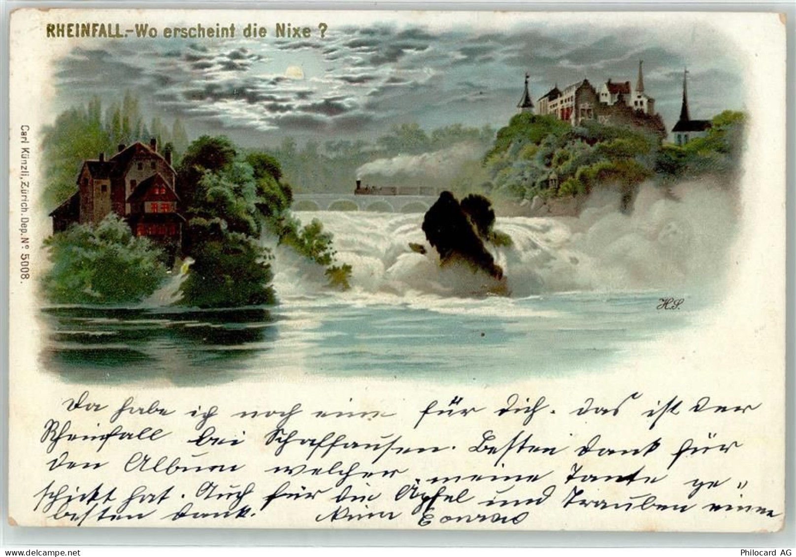 8212 Neuhausen am Rheinfall Lithographie Rheinfall - 52162836