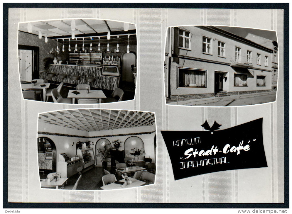 8225 - alte MBK Ansichtskarte - Konsum Gaststätte Stadt Cafe - Joachimsthal - gel 1971 - TOP