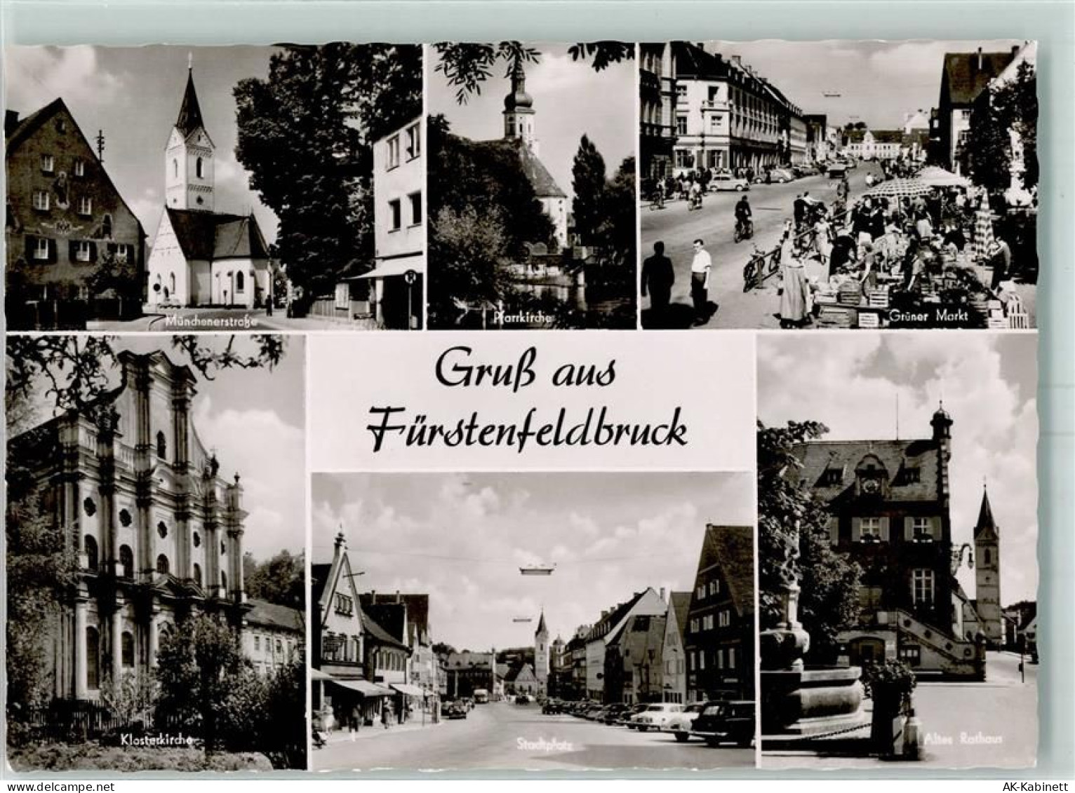 82256 W8080 Fürstenfeldbruck - Münchenerstrasse Kirche Grüner Markt Mark... - 52269060