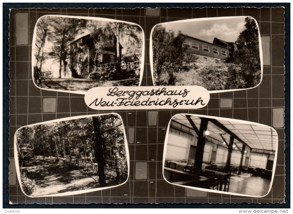 8231 - alte MBK Ansichtskarte - Lößnitz - Konsum Gaststätte Barggasthaus Neu Friedrichsruh - gel TOP