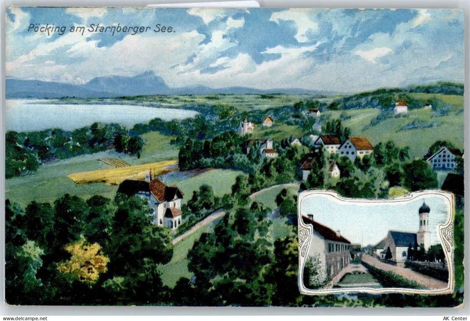 82319 W8134 Pöcking , Kr Starnberg - Kirche, Starnberger See - 50915978