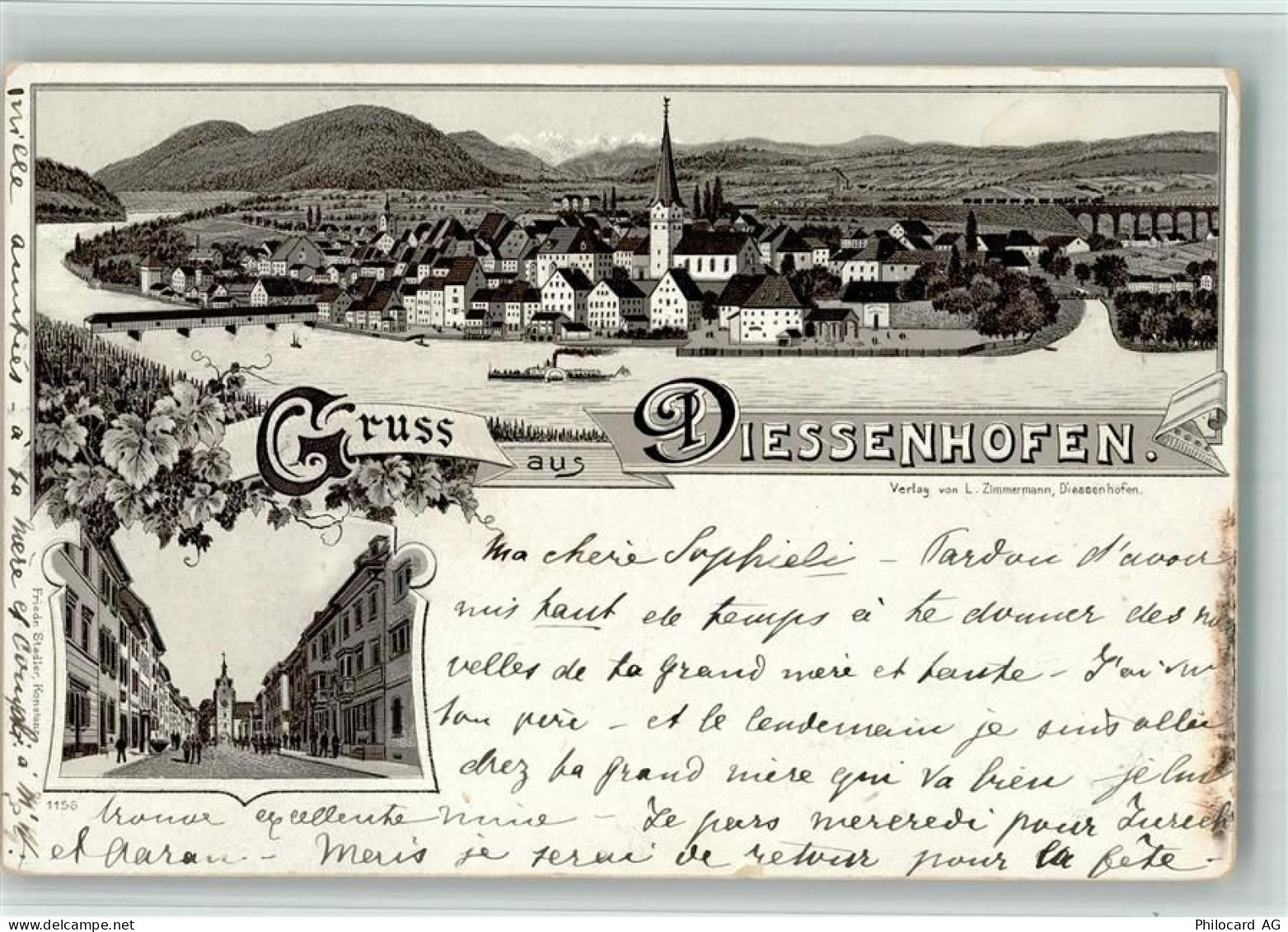 8253 Diessenhofen 1898 BOAKC Lithographie - 13702318
