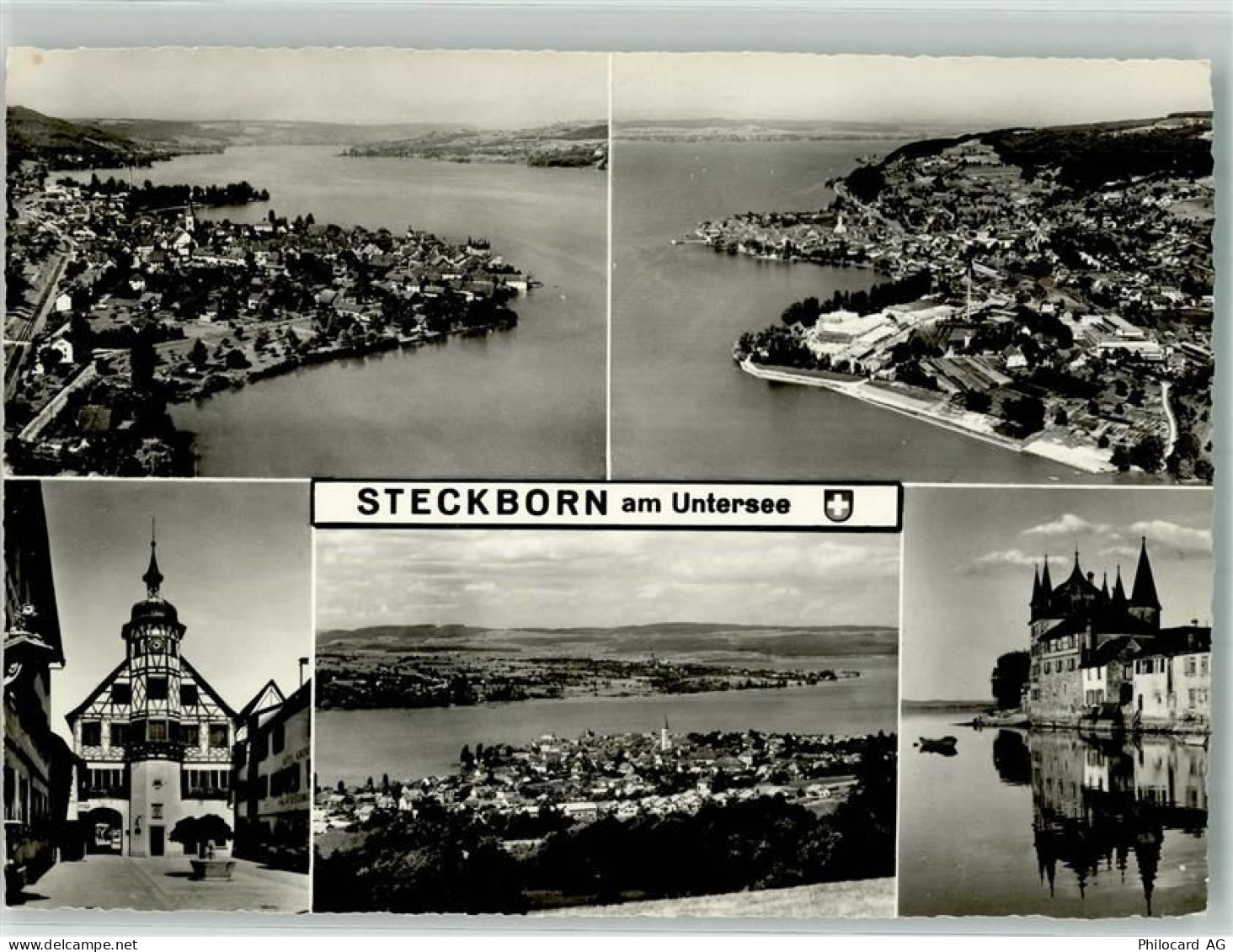 8266 Steckborn Foto AK Fliegeraufnahme - 38068096