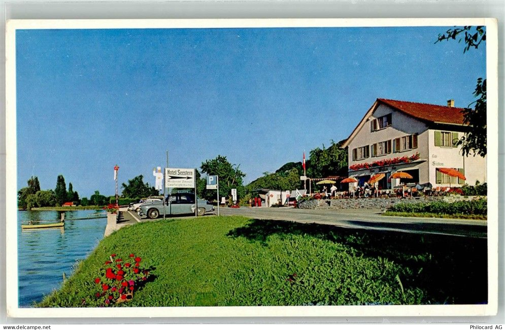 8267 Berlingen Foto AK Auto Hotel Seestern - 38219315